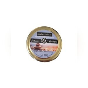 Luminess Balance Aromatherapy Candle — Gold Lid with Blue Label